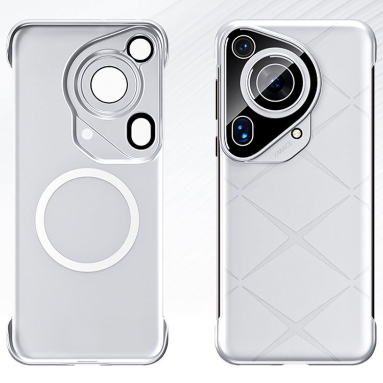 For Huawei Pura 70 Ultra Borderless Upshrink Camera Protection Magnetic Phone Case(Silver) - Huawei Cases by PMC Jewellery | Online Shopping South Africa | PMC Jewellery | Buy Now Pay Later Mobicred