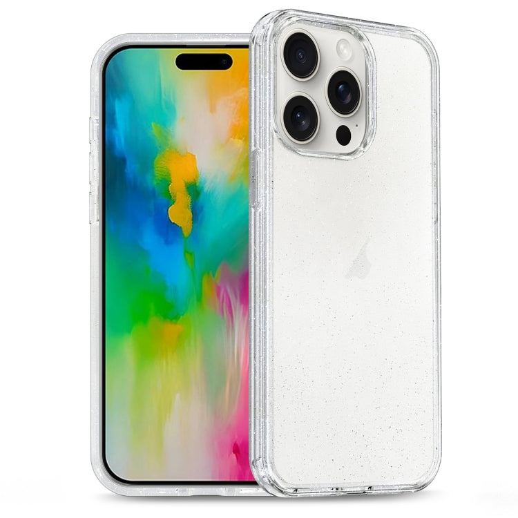 For iPhone 16 Pro Glitter Powder TPU Hybrid PC Phone Case(Translucent) - iPhone 16 Pro Cases by PMC TechLife | Online Shopping South Africa | PMC TechLife | Buy Now Pay Later Mobicred