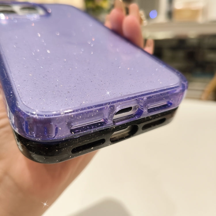 For iPhone 16 Pro Glitter Powder TPU Hybrid PC Phone Case(Purple) - iPhone 16 Pro Cases by PMC TechLife | Online Shopping South Africa | PMC TechLife | Buy Now Pay Later Mobicred