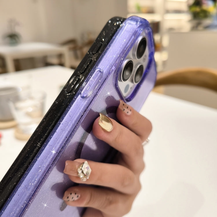 For iPhone 16 Plus Glitter Powder TPU Hybrid PC MagSafe Phone Case(Transparent) - free shipping - PMC Jewellery - Order now!