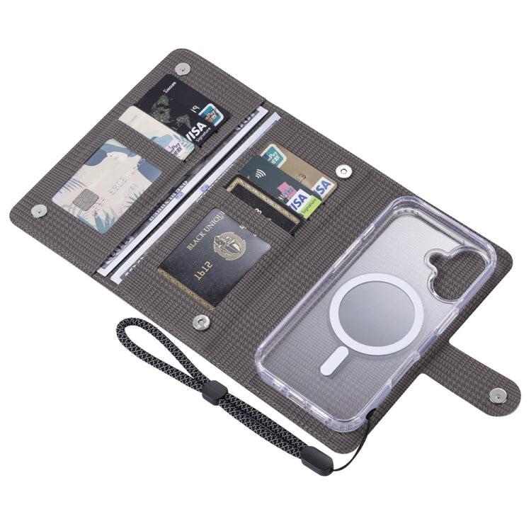 For iPhone 16 ViLi GHA-C Series RFID MagSafe Magnetic Flip Leather Phone Case(Grey) - iPhone 16 Cases by ViLi | Online Shopping South Africa | PMC TechLife | Buy Now Pay Later Mobicred