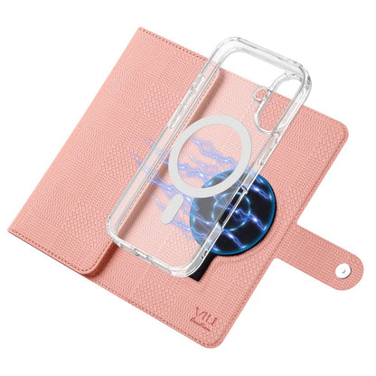 For iPhone 16 ViLi GHA-C Series RFID MagSafe Magnetic Flip Leather Phone Case(Pink) - iPhone 16 Cases by ViLi | Online Shopping South Africa | PMC Jewellery | Buy Now Pay Later Mobicred