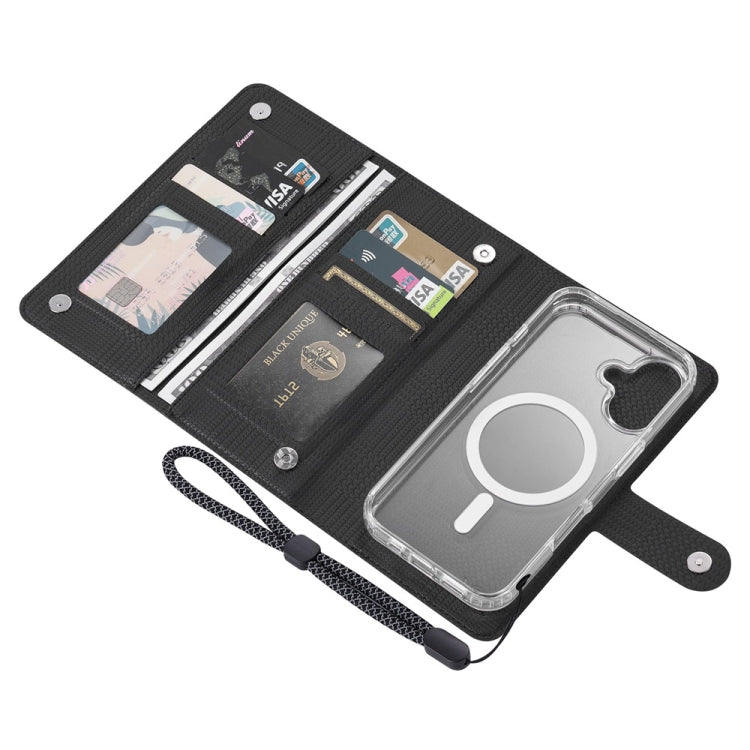 For iPhone 15 Pro Max ViLi GHA-C Series RFID MagSafe Magnetic Flip Leather Phone Case(Black) - free shipping - PMC Jewellery - Order now!