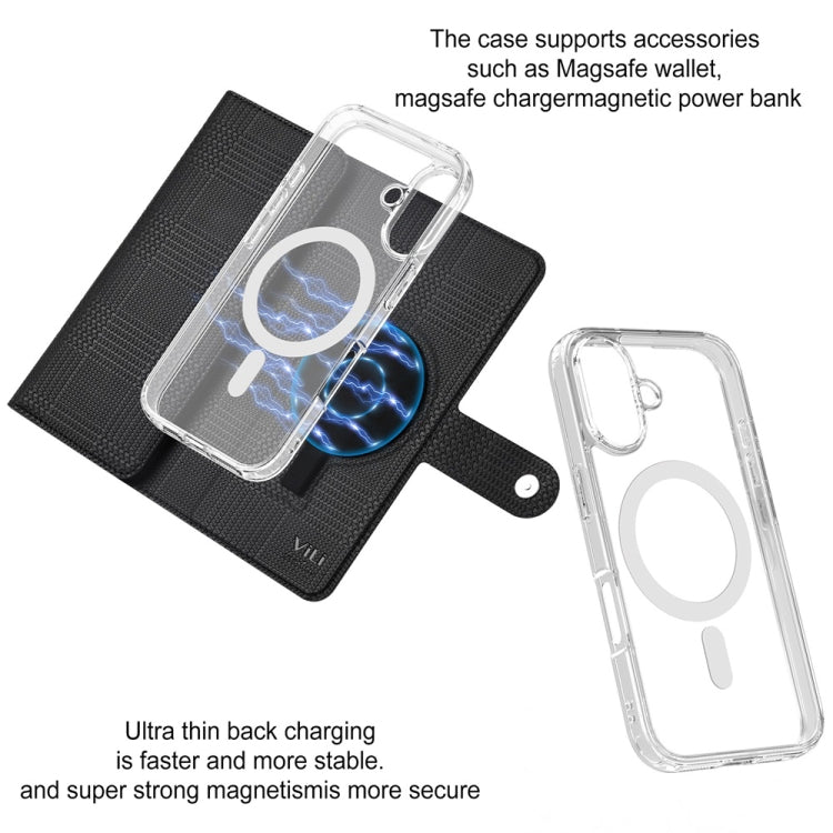 For iPhone 15 Pro Max ViLi GHA-C Series RFID MagSafe Magnetic Flip Leather Phone Case(Black) - free shipping - PMC Jewellery - Order now!