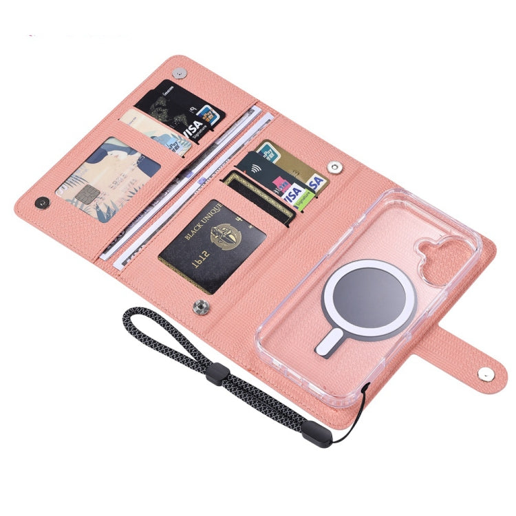 For iPhone 14 Plus ViLi GHA-C Series RFID MagSafe Magnetic Flip Leather Phone Case(Pink) - iPhone 14 Plus Cases by ViLi | Online Shopping South Africa | PMC Jewellery | Buy Now Pay Later Mobicred