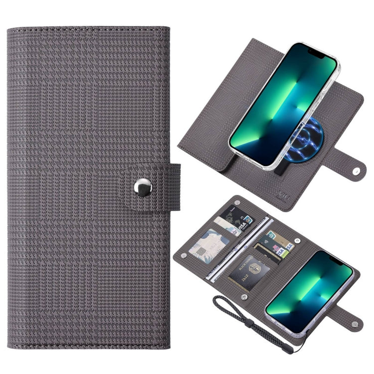 For iPhone 13 Pro ViLi GHA-C Series RFID MagSafe Magnetic Flip Leather Phone Case(Grey) - iPhone 13 Pro Cases by ViLi | Online Shopping South Africa | PMC Jewellery | Buy Now Pay Later Mobicred