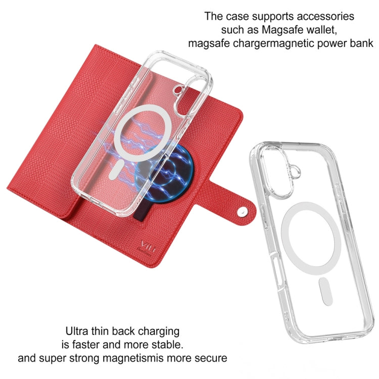 For iPhone 13 ViLi GHA-C Series RFID MagSafe Magnetic Flip Leather Phone Case(Red) - free shipping - PMC Jewellery - Order now!