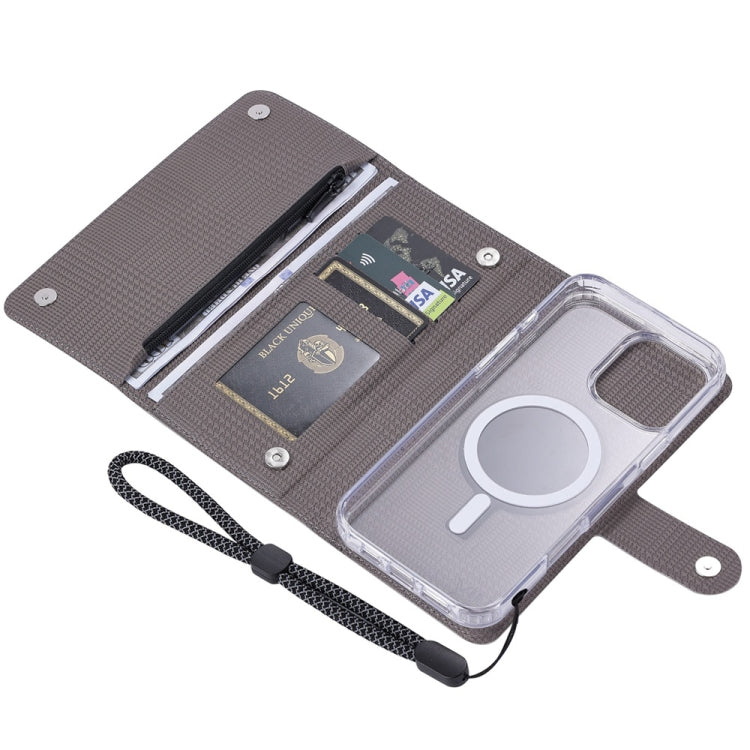 For iPhone 16 Pro ViLi GHB-C Series RFID MagSafe Magnetic Flip Leather Phone Case(Grey) - iPhone 16 Pro Cases by ViLi | Online Shopping South Africa | PMC TechLife | Buy Now Pay Later Mobicred