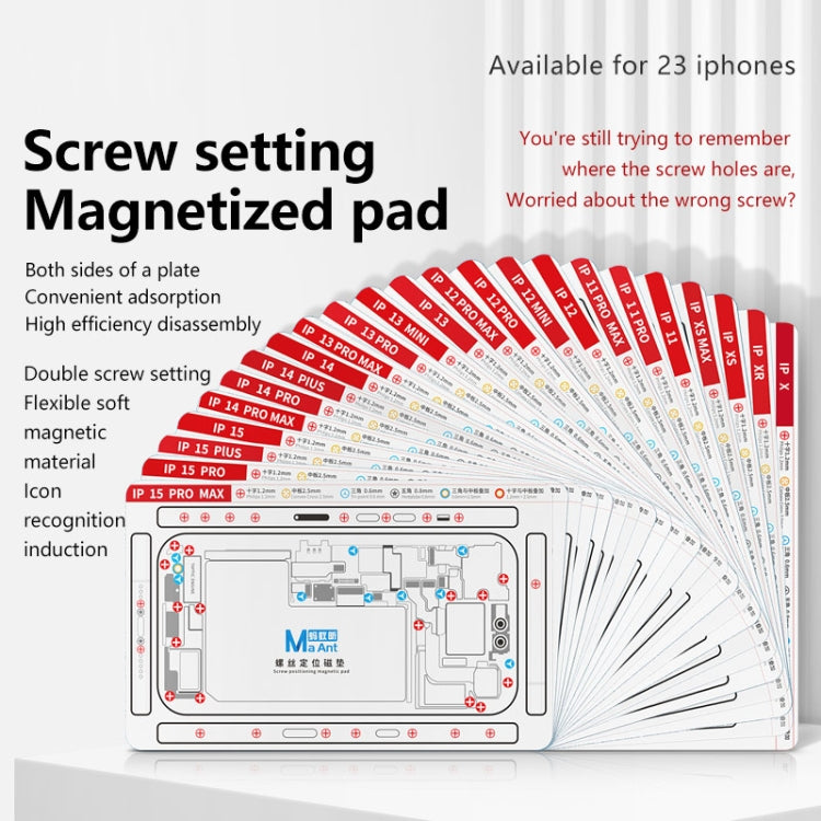 For iPhone 14 Pro Max MaAnt Double-sided Screw Positioning Flexible Soft Magnetic Pad - free shipping - PMC TechLife - Order now!