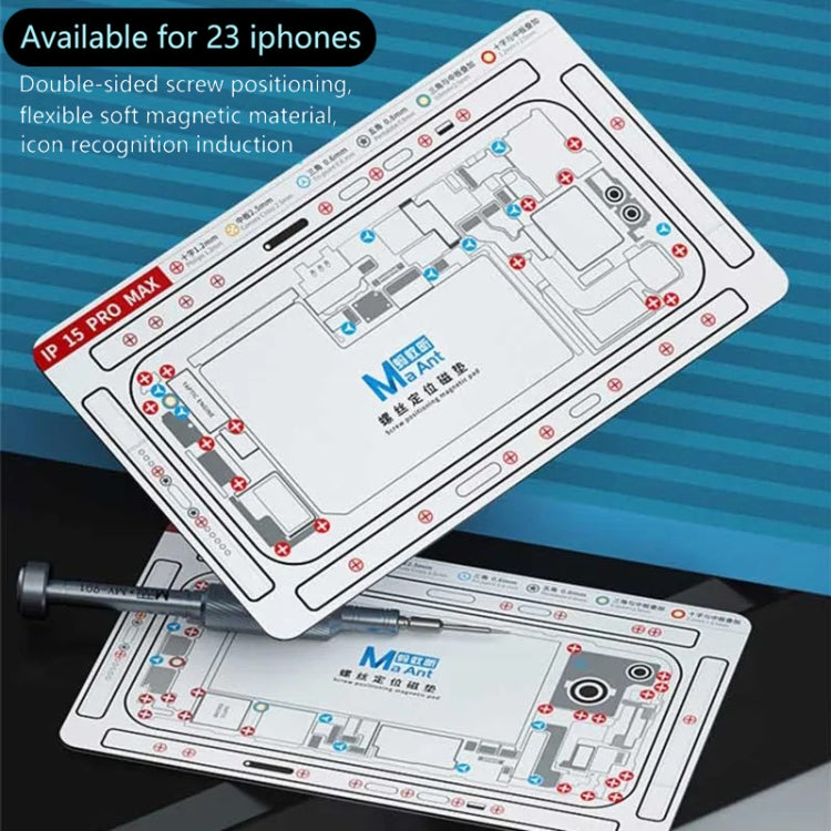 For iPhone 14 Pro MaAnt Double-sided Screw Positioning Flexible Soft Magnetic Pad - Magnetic Screws Mat by MaAnt | Online Shopping South Africa | PMC TechLife | Buy Now Pay Later Mobicred