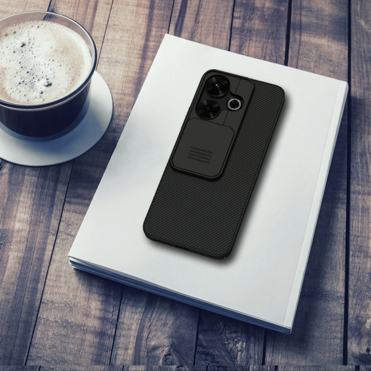 For Redmi Note 13R 5G / 13 4G NILLKIN Black Mirror Series Camshield PC Phone Case(Black) - Redmi 13 Cases by NILLKIN | Online Shopping South Africa | PMC Jewellery | Buy Now Pay Later Mobicred