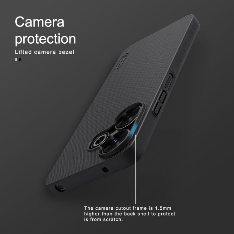 For Xiaomi Poco M6 4G NILLKIN Frosted PC Phone Case(Black) - Xiaomi Cases by NILLKIN | Online Shopping South Africa | PMC Jewellery | Buy Now Pay Later Mobicred