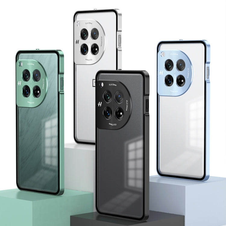 For OnePlus Ace 3 Pro Snap Buckle Single-sided Metal Frame Frosted Phone Case(Space Black) - OnePlus Cases by PMC TechLife | Online Shopping South Africa | PMC TechLife | Buy Now Pay Later Mobicred