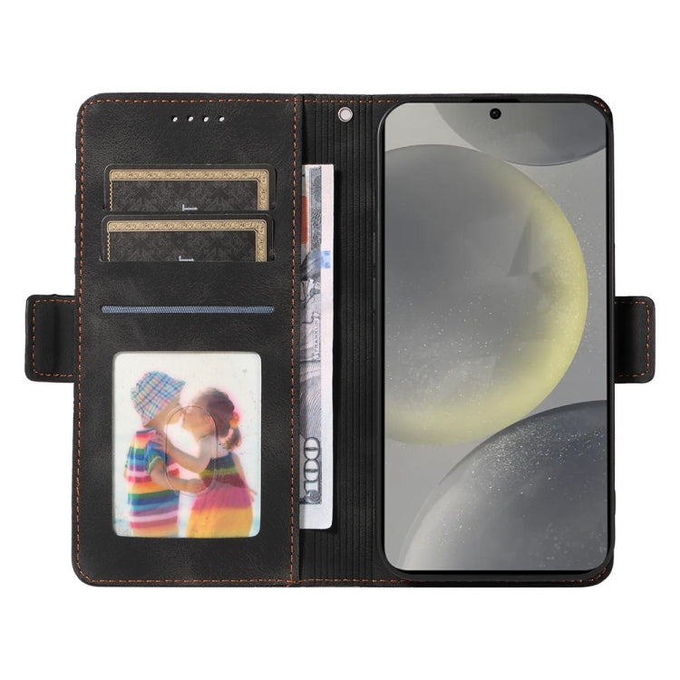 For Samsung Galaxy S25 5G Embossed Rhombus Starry Leather Phone Case(Black) - Galaxy S25 5G Cases by PMC TechLife | Online Shopping South Africa | PMC TechLife | Buy Now Pay Later Mobicred