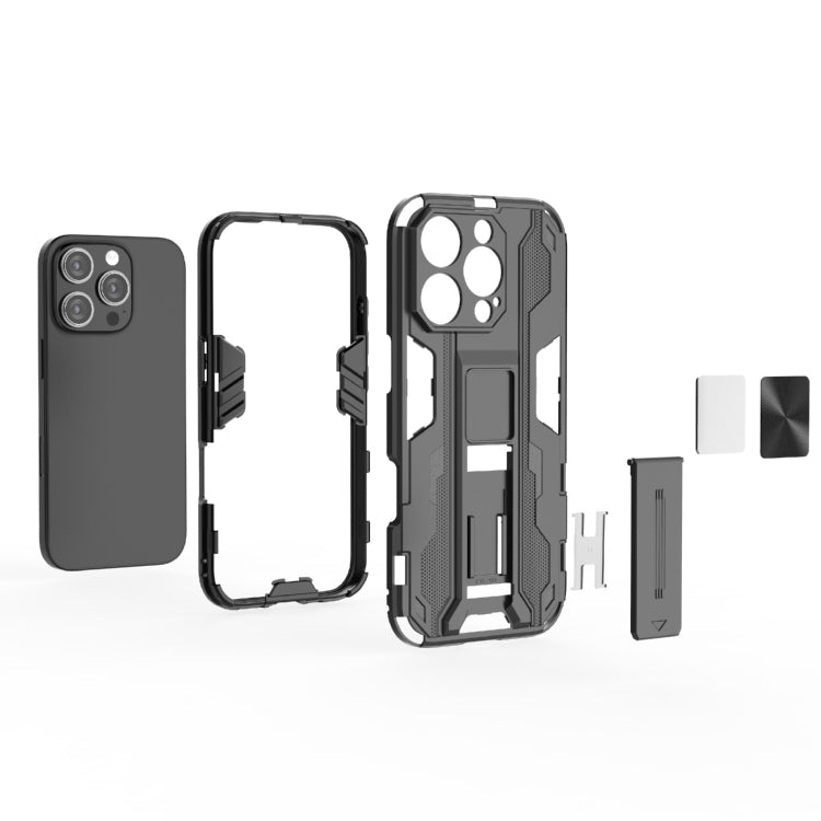 For iPhone 16 Pro Supersonic PC + TPU Holder Phone Case(White) - iPhone 16 Pro Cases by PMC TechLife | Online Shopping South Africa | PMC TechLife | Buy Now Pay Later Mobicred