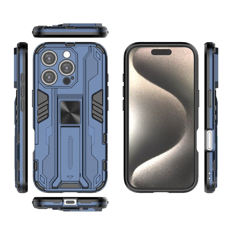 For iPhone 16 Pro Supersonic PC + TPU Holder Phone Case(Blue) - free shipping - PMC TechLife - Order now!