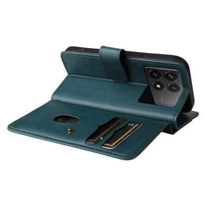 For Redmi K70 Multi-Function Wallet 10 Card Slots Leather Phone Case(Dark Green) - K70 Cases by PMC Jewellery | Online Shopping South Africa | PMC Jewellery | Buy Now Pay Later Mobicred