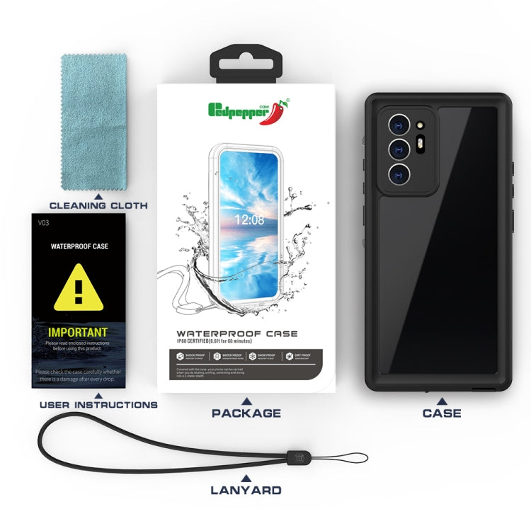 For Samsung Galaxy Note20 Ultra 5G RedPepper Shockproof Scratchproof Dust-proof PC + TPU Protective Case(Black) - Galaxy Note20 Ultra Cases by RedPepper | Online Shopping South Africa | PMc TechLife | Buy Now Pay Later Mobicred