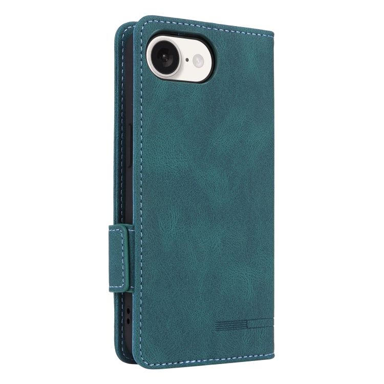 For iPhone 16e Magnetic Clasp Leather Phone Case(Green) - iPhone 16e Cases by PMC TechLife | Online Shopping South Africa | PMC TechLife | Buy Now Pay Later Mobicred