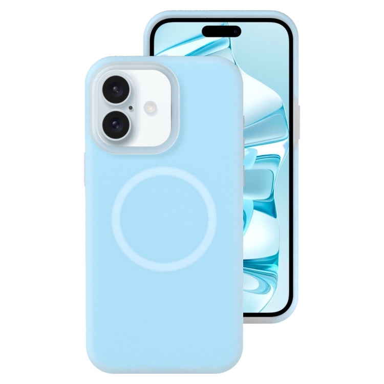 For iPhone 16 Plus Jelly Liquid Silicone MagSafe Magnetic Phone Case(Blue) - iPhone 16 Plus Cases by PMC TechLife | Online Shopping South Africa | PMC TechLife | Buy Now Pay Later Mobicred