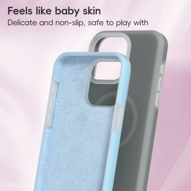 For iPhone 16 Plus Jelly Liquid Silicone MagSafe Magnetic Phone Case(Blue) - iPhone 16 Plus Cases by PMC TechLife | Online Shopping South Africa | PMC TechLife | Buy Now Pay Later Mobicred