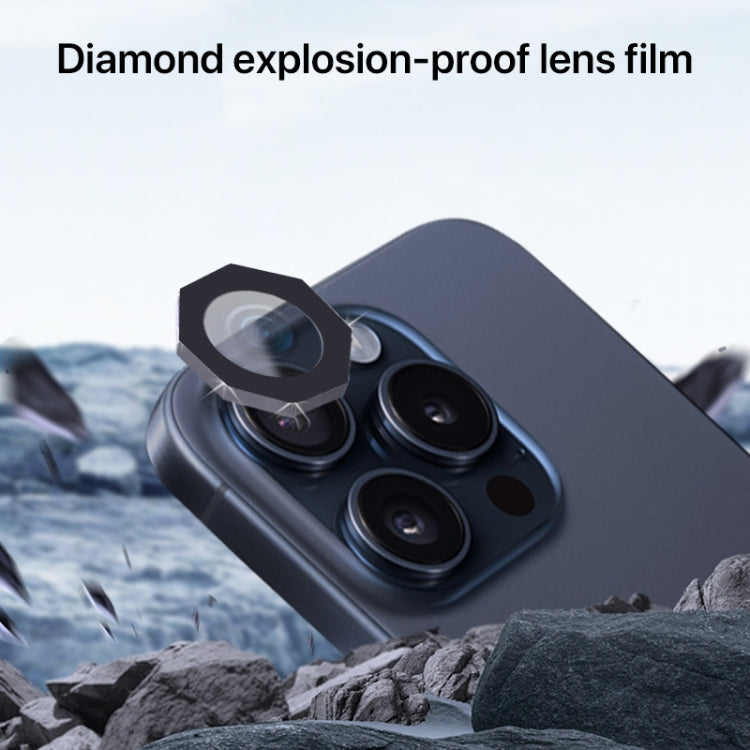 For iPhone 16 Pro / 16 Pro Max HD Lens Protective Film without Diamond(Rose Red) - iPhone 16 Pro Max Tempered Glass by PMC TechLife | Online Shopping South Africa | PMC TechLife | Buy Now Pay Later Mobicred