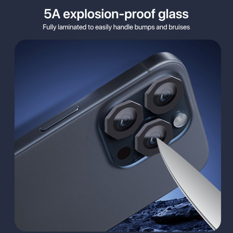 For iPhone 16 Pro / 16 Pro Max HD Lens Protective Film without Diamond(Rose Red) - iPhone 16 Pro Max Tempered Glass by PMC TechLife | Online Shopping South Africa | PMC TechLife | Buy Now Pay Later Mobicred