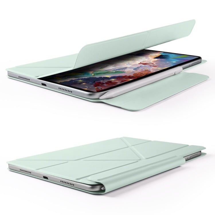For Huawei MatePad 11.5 / 11.5S Fixed Buckle Magnetic Deformation Leather Tablet Case(Baby Green) - Huawei by PMC TechLife | Online Shopping South Africa | PMC TechLife | Buy Now Pay Later Mobicred