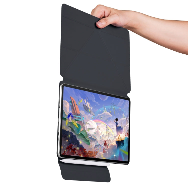 For Huawei MatePad Air 11.5 2023 Fixed Buckle Magnetic Deformation Leather Tablet Case(Black) - Huawei by PMC TechLife | Online Shopping South Africa | PMC TechLife | Buy Now Pay Later Mobicred