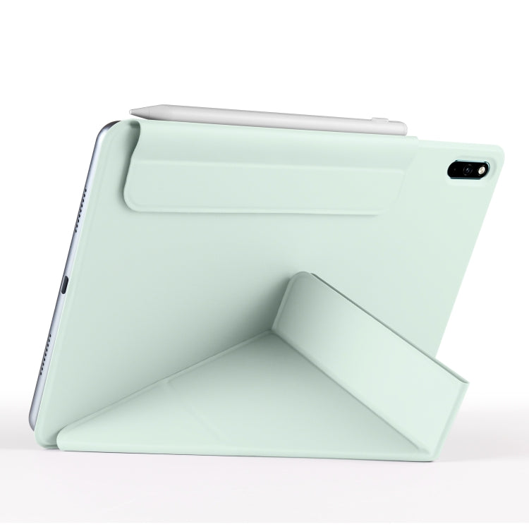 For Huawei MatePad 11 2021 Fixed Buckle Magnetic Deformation Leather Tablet Case(Baby Green) - Huawei by PMC TechLife | Online Shopping South Africa | PMC TechLife | Buy Now Pay Later Mobicred