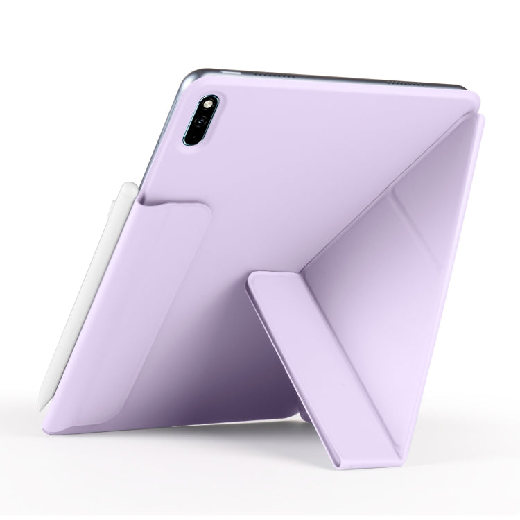 For Huawei MatePad 11 2021 Fixed Buckle Magnetic Deformation Leather Tablet Case(Purple) - Huawei by PMC TechLife | Online Shopping South Africa | PMC TechLife | Buy Now Pay Later Mobicred