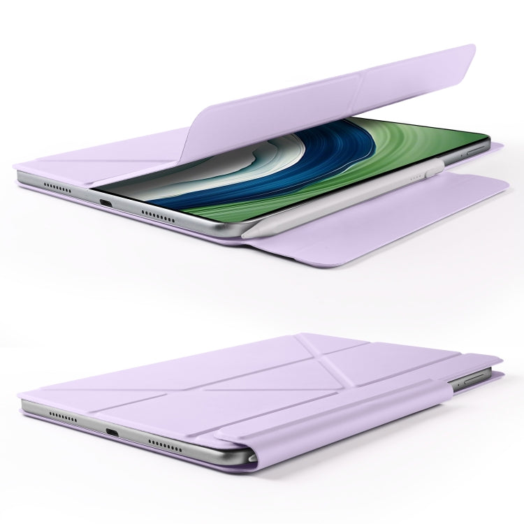 For Huawei MatePad Pro 13.2 2023 Fixed Buckle Magnetic Deformation Leather Tablet Case(Purple) - Huawei by PMC TechLife | Online Shopping South Africa | PMC TechLife | Buy Now Pay Later Mobicred