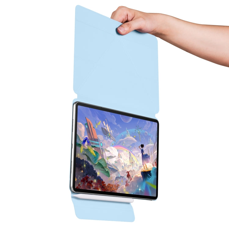 For Huawei MatePad Air 12 2024 Fixed Buckle Magnetic Deformation Leather Tablet Case(Ice Blue) - Huawei by PMC TechLife | Online Shopping South Africa | PMC TechLife | Buy Now Pay Later Mobicred