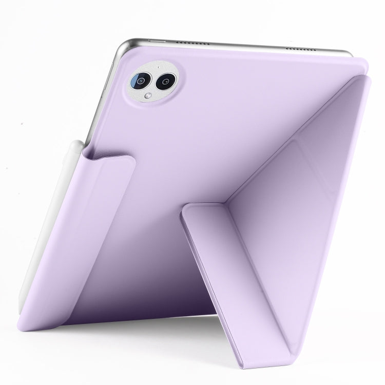 For Huawei MatePad Pro 12.2 2024 Fixed Buckle Magnetic Deformation Leather Tablet Case(Purple) - Huawei by PMC TechLife | Online Shopping South Africa | PMC TechLife | Buy Now Pay Later Mobicred