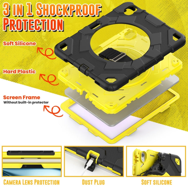 For iPad Air 11 2025 /  2024 Spider Hand Grip Turntable Stand Tablet Case(Black Yellow) - iPad Air 11 2025 / 2024 Cases by PMC Jewellery | Online Shopping South Africa | PMC Jewellery | Buy Now Pay Later Mobicred