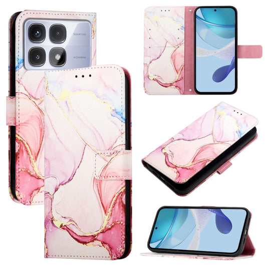 For Redmi K70 Ultra 5G Global PT003 Marble Pattern Flip Leather Phone Case(Rose Gold) - Xiaomi Cases by PMC Jewellery | Online Shopping South Africa | PMC Jewellery | Buy Now Pay Later Mobicred