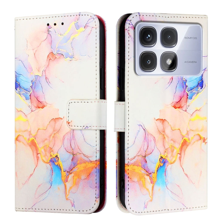 For Redmi K70 Ultra 5G Global PT003 Marble Pattern Flip Leather Phone Case(Galaxy Marble White) - Xiaomi Cases by PMC Jewellery | Online Shopping South Africa | PMC Jewellery | Buy Now Pay Later Mobicred