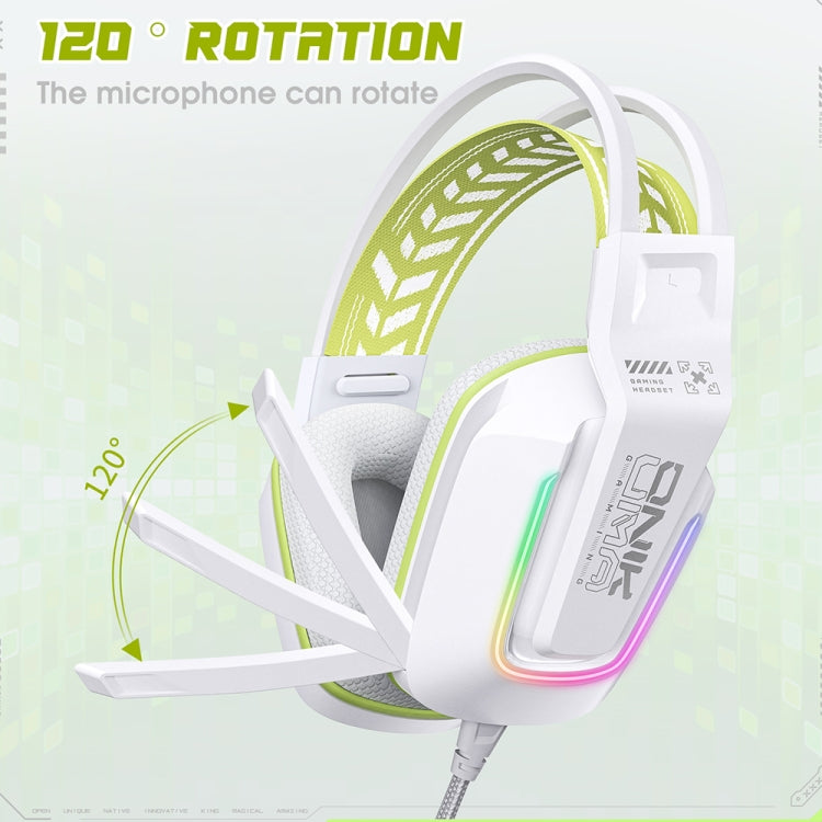 ONIKUMA X13 RGB Colorful Lighting Wired Gaming Headset with Microphone, Length:2.2m(White) - Multimedia Headset by ONIKUMA | Online Shopping South Africa | PMC Jewellery | Buy Now Pay Later Mobicred