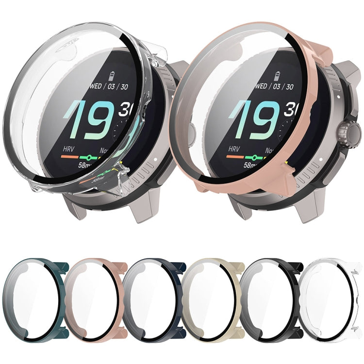 For Suunto Race S PC + Tempered Glass Film Integrated Watch Protective Case(Black) - Watch Case by PMC Jewellery | Online Shopping South Africa | PMC Jewellery | Buy Now Pay Later Mobicred