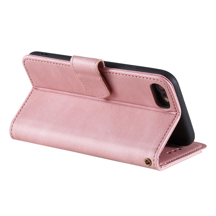 For iPhone 16e Nail Skin Feel Stitching Calf Texture Leather Phone Case(Rose Gold) - free shipping - PMC TechLife - Order now!