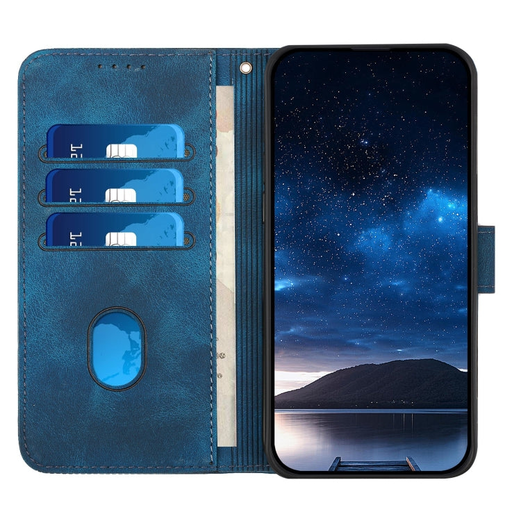 For Google Pixel 9 / 9 Pro YX0080 Grid Butterfly Embossed Pattern Flip Leather Phone Case with Lanyard(Dark Blue) - Google Cases by PMC TechLife | Online Shopping South Africa | PMC TechLife | Buy Now Pay Later Mobicred