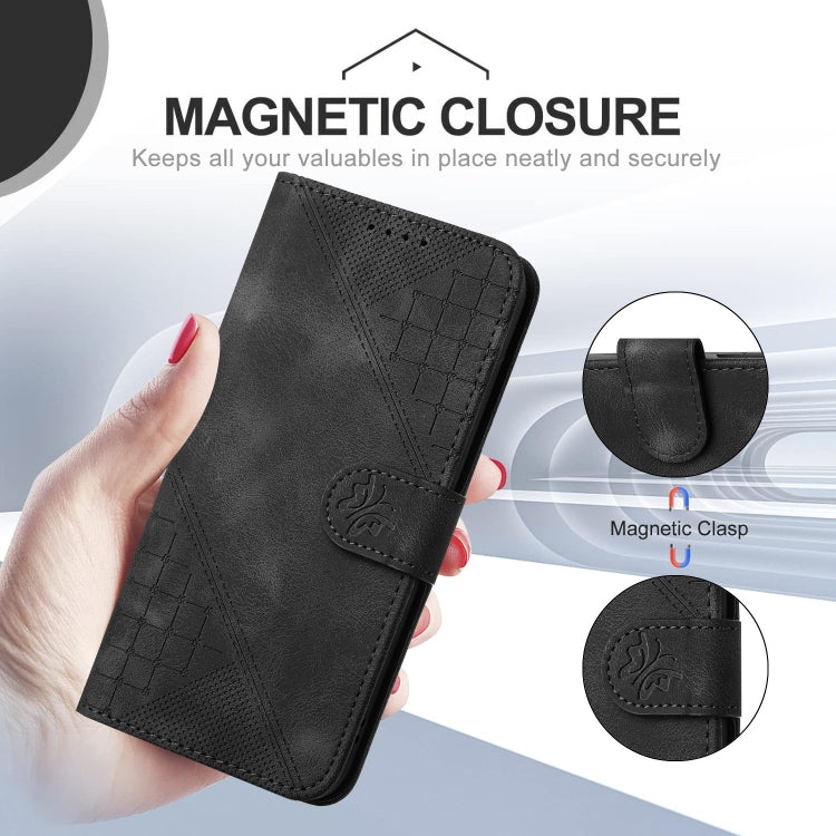 For Google Pixel 9 / 9 Pro Grid Butterfly Embossed Pattern Leather Phone Case with Lanyard(Black) - Google Cases by PMC TechLife | Online Shopping South Africa | PMC TechLife | Buy Now Pay Later Mobicred