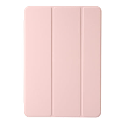 For Huawei Matepad SE 11 2024 Clear Acrylic 3-Fold Leather Tablet Case(Pink) - Huawei by PMC Jewellery | Online Shopping South Africa | PMC Jewellery | Buy Now Pay Later Mobicred