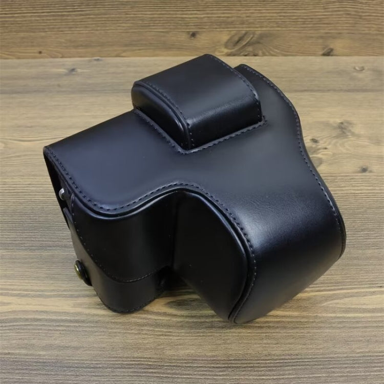 For FUJIFILM X-S20 Full Body Leather Camera Case Bag with Strap(Black) - free shipping - PMC TechLife - Order now!