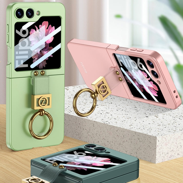 For Samsung Galaxy Z Flip6 / Flip7 FE GKK Integrated Ultra-thin Phone Case with Z Ring Holder(Green) - free shipping - PMC Jewellery - Order now!
