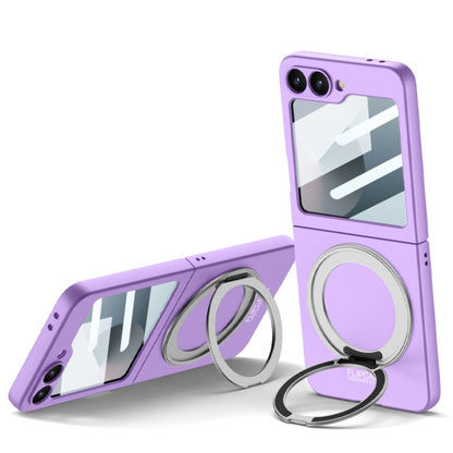 For Samsung Galaxy Z Flip6 GKK Integrated Ultra-thin MagSafe Phone Case with Ring Holder(Purple) - Galaxy Z Flip6 5G Cases by GKK | Online Shopping South Africa | PMC Jewellery | Buy Now Pay Later Mobicred