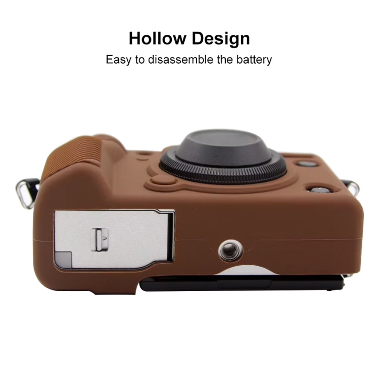 For FUJIFILM X-T5 Soft Silicone Protective Case(Coffee) - Protective Case by PMC TechLife | Online Shopping South Africa | PMC TechLife | Buy Now Pay Later Mobicred