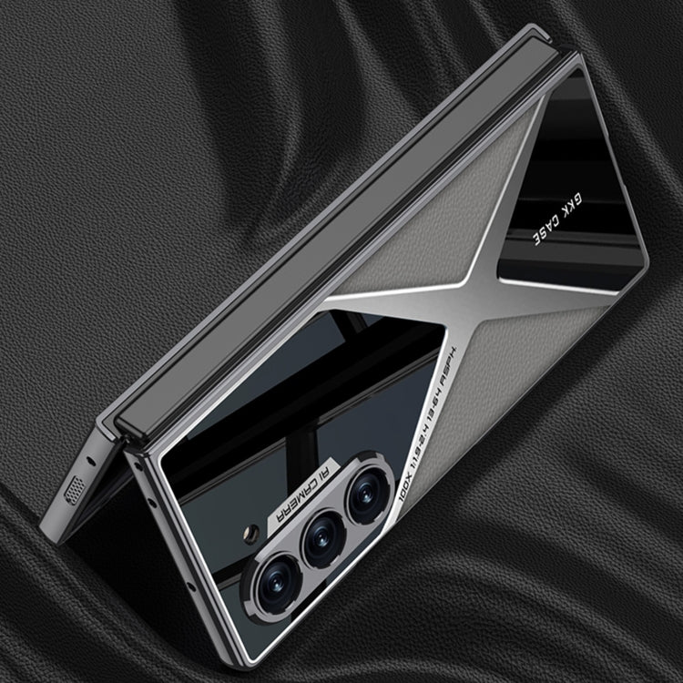 For Samsung Galaxy Z Fold6 GKK Integrated Leather Electroplating Supersonic Speed Shockproof Phone Case(Black) - free shipping - PMC Jewellery - Order now!