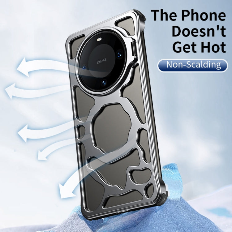 For Huawei Mate 60 Pro Auspicious Cloud Series MagSafe Metal Phone Case with Bracket(Silver) - Huawei Cases by PMC TechLife | Online Shopping South Africa | PMC TechLife | Buy Now Pay Later Mobicred
