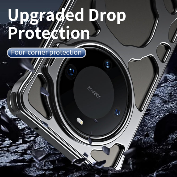 For Huawei Mate 60 Pro+ Auspicious Cloud Series MagSafe Metal Phone Case with Bracket(Silver) - Huawei Cases by PMC TechLife | Online Shopping South Africa | PMC TechLife | Buy Now Pay Later Mobicred